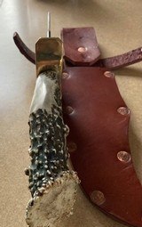 AMISH MADECUSTOM BOWIE KNIFE WITH LEATHER SHEATH - 4 of 9