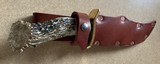 AMISH MADECUSTOM BOWIE KNIFE WITH LEATHER SHEATH - 2 of 9