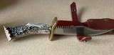 AMISH MADECUSTOM BOWIE KNIFE WITH LEATHER SHEATH - 3 of 9
