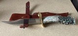 AMISH MADECUSTOM BOWIE KNIFE WITH LEATHER SHEATH - 1 of 9