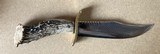 AMISH MADECUSTOM BOWIE KNIFE WITH LEATHER SHEATH - 6 of 9