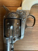 Colt SAA 1st Gen 44-40 Engraved Carved Ivory Antique Etched Panel - 5 of 11