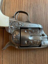 Colt SAA 1st Gen 44-40 Engraved Carved Ivory Antique Etched Panel - 3 of 11