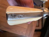 Colt SAA 1st Gen 44-40 Engraved Carved Ivory Antique Etched Panel - 9 of 11