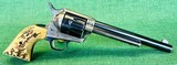 Clot Single Action Army 2nd Series .357 Mag Genuine Stag Grips - 1 of 13