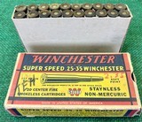 4 Vintage Western / Winchester Boxes + Ammo
.30-40 KRAG, .303 Savage, (2) .25-35 Winchester - 6 of 9