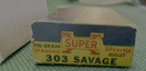 4 Vintage Western / Winchester Boxes + Ammo
.30-40 KRAG, .303 Savage, (2) .25-35 Winchester - 3 of 9