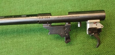 Anschutz 1451 barreled receiver w/ Trigger and magazine group. Exc cond.