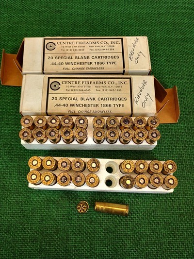 44-40 Blank revolver ammo