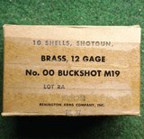 M19 Military 12 Ga. Remington Buckshot full box full brass case
