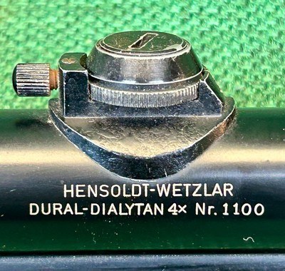Hensoldt Wetzlar Dural Dialytan 4x Nr. 1100 Vintage German Rifle Scope with Case - Image 4 of 14