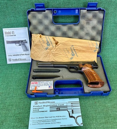 Smith & Wesson Model 41 with 2 Mags, Case, and Papers- "NRA Instructors & Coaches Program" .22LR - Image 1 of 18