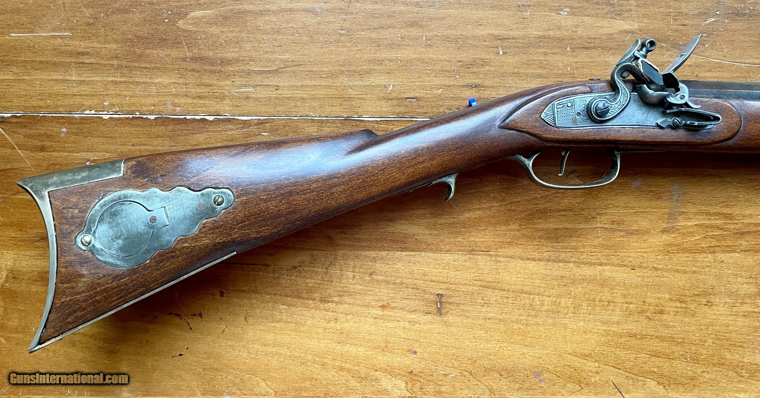 Made-from-kit Kentucky rifle in 45 caliber, from an obscure Spanish  company, Jukar