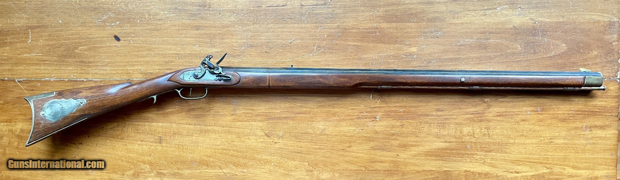 Made-from-kit Kentucky rifle in 45 caliber, from an obscure