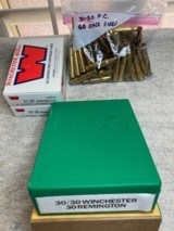 NOS 40 Pcs. in Boxes Winchester 30-30 Unprimed Brass & 68 F.C. 30-30 Once Fired Brass. - 1 of 15