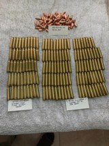 35 Remington Brass, 148 Pcs. NOS & Once Fired Winchester Western & 80+ 200 Gr SP bullets!