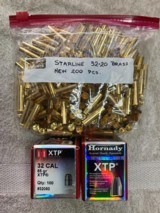 Starline 200 NOS 32-20 Brass and 200 Hornady 85 GR XTP Bullets! - 1 of 4