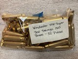 NOS Winchester WW-Super 300 Savage Brass, 50 Pcs! Perfect for Remington Model 14, 141,81! - 4 of 9