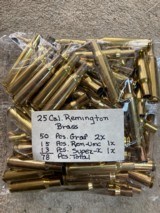 Graf, Rem-Umc , Super-X 25 Cal. Remington Brasses 78 Pcs. Total