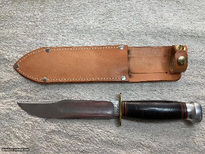 Vintage Marbles 6" Pilot's Survival/Hunting Knife w/ Sheath in Fine Condition!