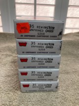 RCBS 35 Remington Full Die Set w/ Crimper & 6 NOS Boxes Winchester 35 Rem Brass, 120 Pcs. - 1 of 7