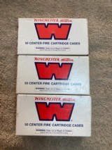 Winchester NOS 256 Win Mag Brass, 3 Boxes 50 Each, 150 Total. - 2 of 4