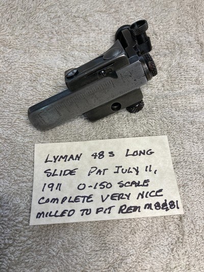 Lyman 48S Rear Peep Sight for the Remington Model 8 Trials Rifle!