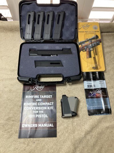Kimber Rimfire Target Conversion Kit, Orig. Case/Instructions & 5 - 10 Rnd. Mags. - Image 1 of 13