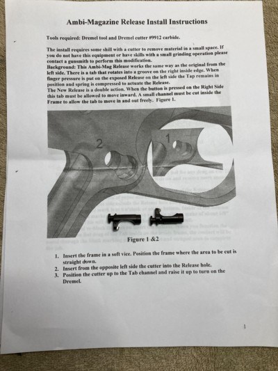 1911 Ambi-Magazine Safety Release, 1960's-70's NOS Built by Nasa Engineer! - Image 1 of 4