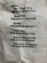 Rare Sealed NOS Military Survival Kit, 8-92 Dated. See Contents Photo!!!!! - 3 of 4