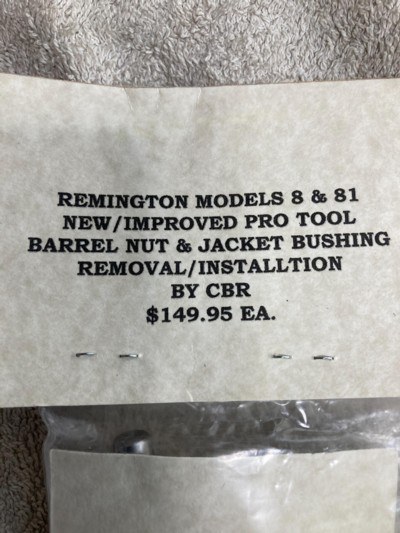 Remington Models 8 & 81 VERY RARE Pro Tool Set by CBR, NOS Serial # 1! - Image 2 of 6