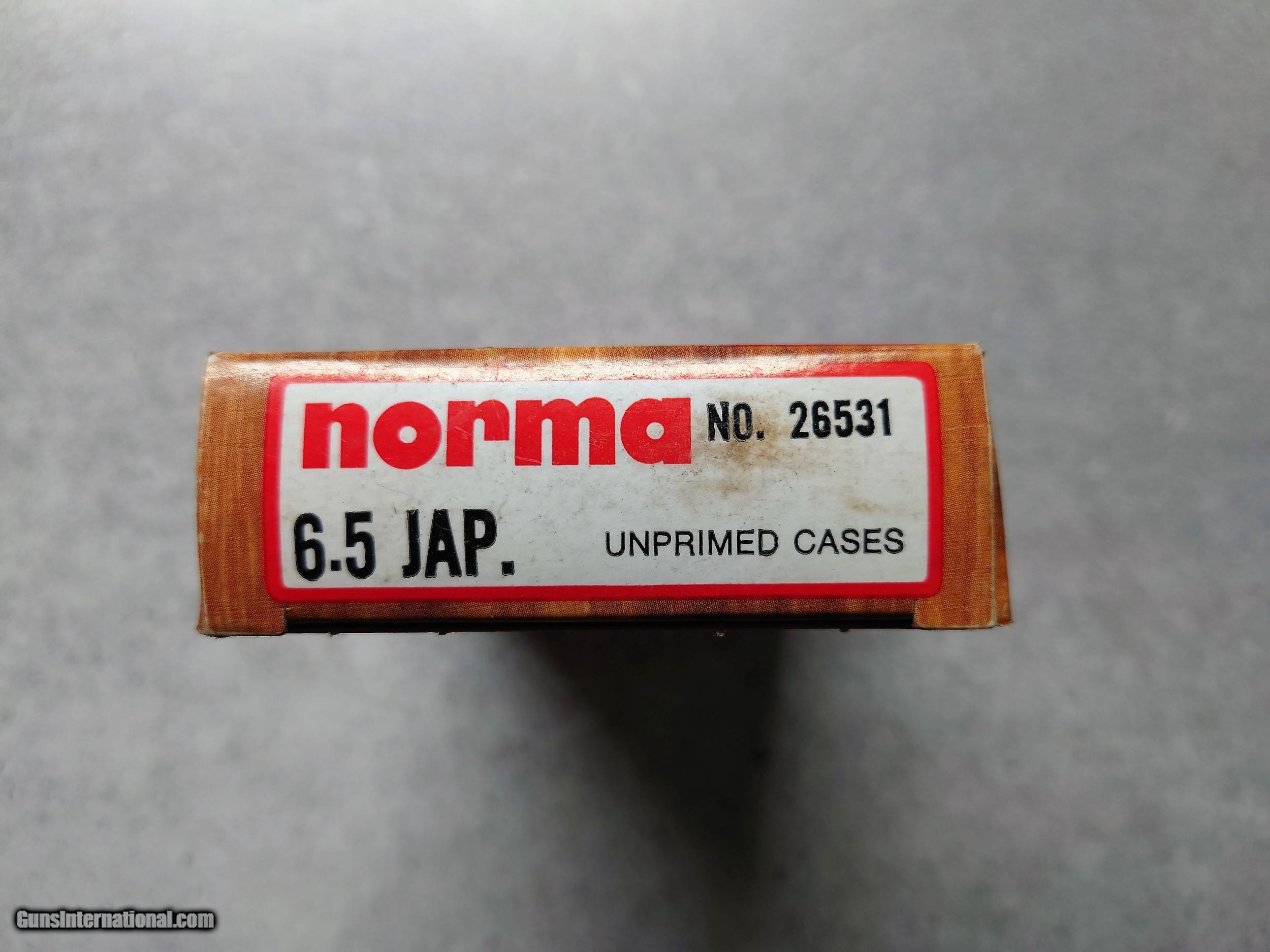 Norma 6 5 jap unprimed brass cases box of 20