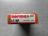 Norma 6.5 JAP. Unprimed Brass Cases Box of 20 - 2 of 3