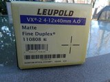 LEUPOLD VX-2 4-12X40MM A.O MATTE FINE DUPLEX - 2 of 2