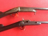 FRENCH ANTIQUE PINFIRE RIFLE AND SHOTGUN - 4 of 7