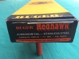RUGER REDHAWK
7 1/2”. SS REVOLVER AS NEW IN BOX - 5 of 5
