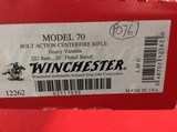 WINCHESTER MODEL 70 IN 222 REMINGTON HEAVY VARMINT ALL STAINLESS - 1 of 8
