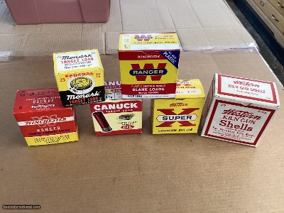 COLLECTABLE EMPTY SHOTGUN SHELL BOXS