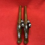 A PAIR OF GEORGE WASHINGTON SILVER MOUNTED FLINT LOCK PISTOLS - 5 of 7
