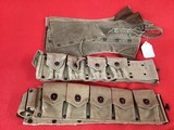 WW 1 AMMUNITION BELTS AND A PAIR OF PUTTEES AND HELMET - 2 of 5