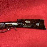 EARLY AMERICAN
FLINTLOCK LONG RIFLE 36 CAL. 41 1/2” BARREL - 6 of 15