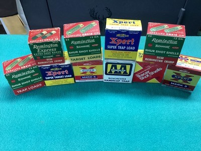 Collectable vintage empty shot shell boxs