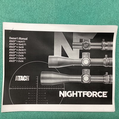 NIGHTFORCE ATACR 1-8 X 24 F1 34 MM RIFLE SCOPE - Image 6 of 7