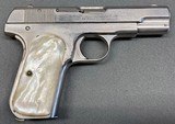 Colt 1903 nickled with MOP grips ca:1923-24 C&R w/period holster - 1 of 5