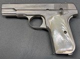 Colt 1903 nickled with MOP grips ca:1923-24 C&R w/period holster - 2 of 5