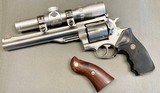 Ruger Redhawk 44 mag. scoped stainless revolver. - 2 of 2