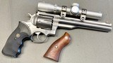 Ruger Redhawk 44 mag. scoped stainless revolver. - 1 of 2