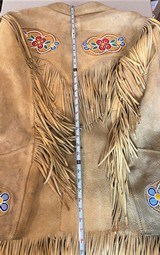 Genuine Elk Skin Beaded Leather Jacket - 12 of 16