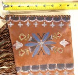 Custom Made Deer Skin Gun Sleeve, Leather Fringed, Western Style, Painted Bead Motif - 8 of 8