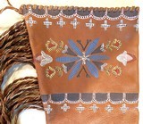 Custom Made Deer Skin Gun Sleeve, Leather Fringed, Western Style, Painted Bead Motif - 3 of 8